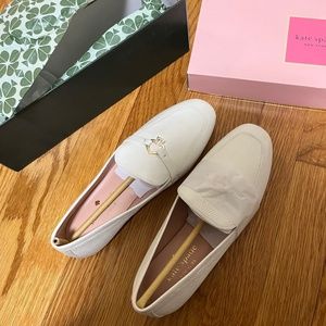 Kate Spade Cape Cod Spade Loafers (White)